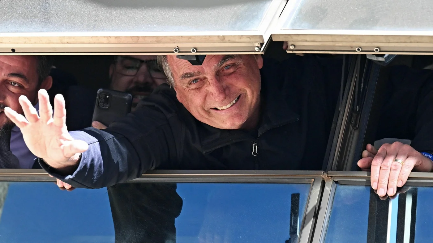 Bolsonaro back in Brazil after extended stay in Florida.
