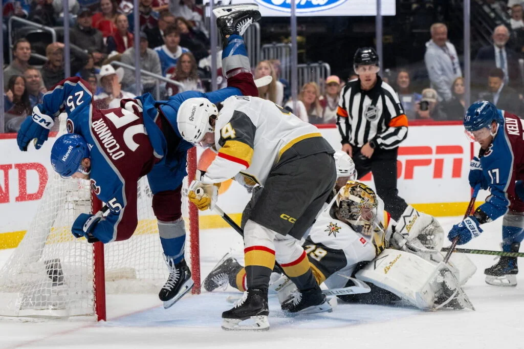 Knights edge Avalanche in Game 1 as Colorado’s depth is tested