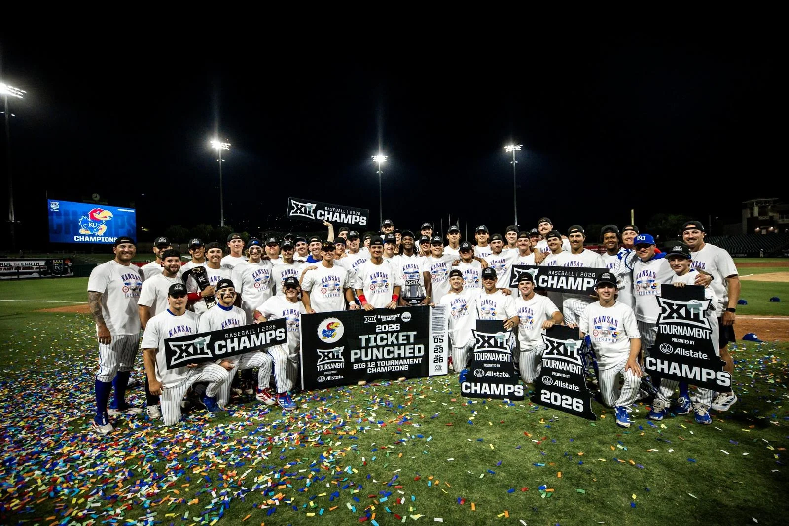 Kansas Baseball Caps Historic Big 12 Title with 9-0 Triumph Over WVU