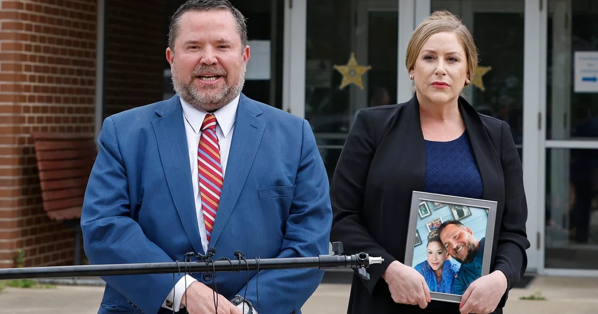 Widow sues Oklahoma law enforcement over controversial tape.