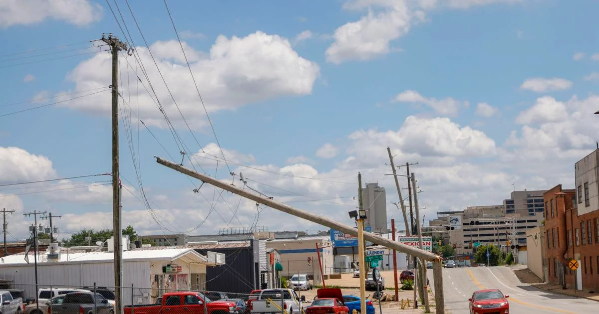Oklahoma hit by severe storms, thousands left without power.