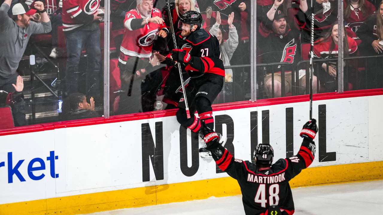 Ehlers' OT Heroics Push Canes to 3-2 Win, Series Tied