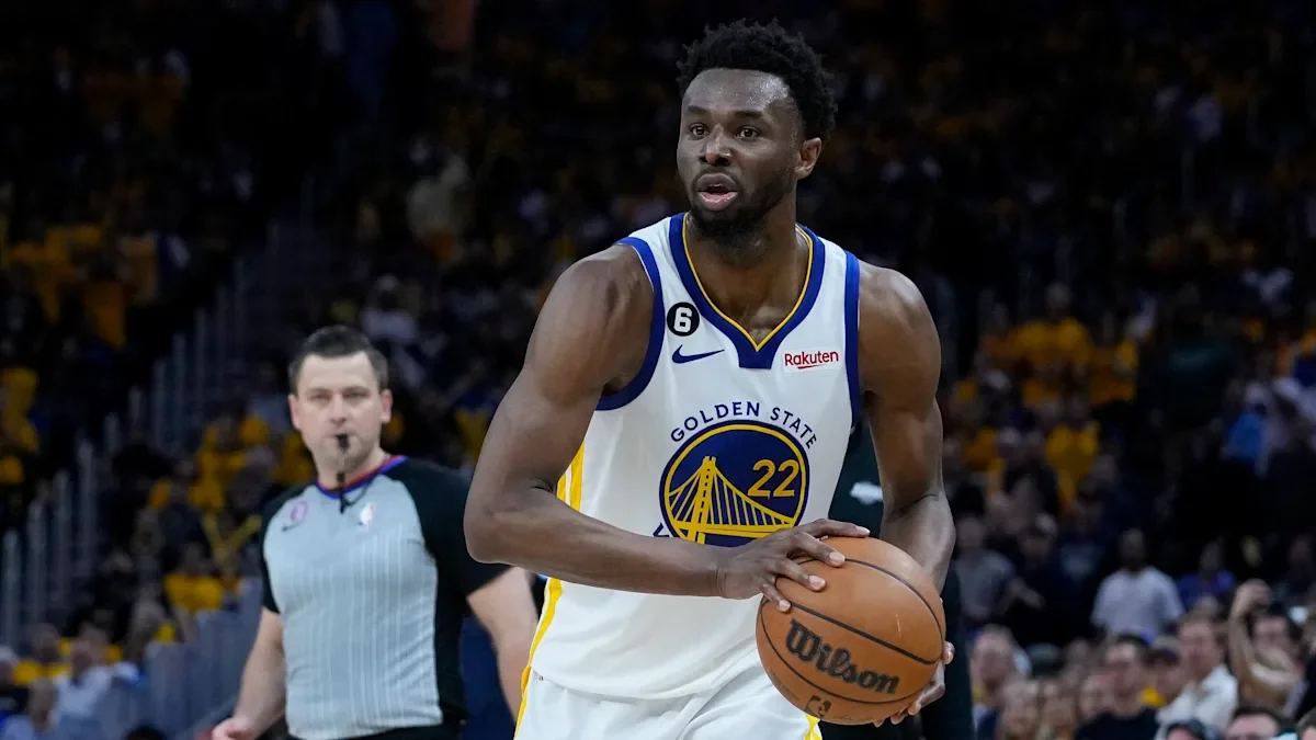 Warriors' Andrew Wiggins questionable for Game 6 with rib injury.