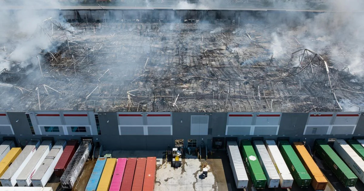 Live videos allege arson in Ontario warehouse fire; suspect arrested