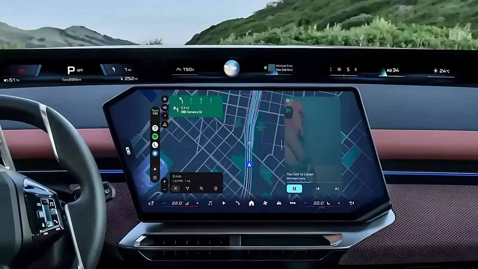 Android Auto Unveils Its Largest Update Yet: Edge-to-Edge Maps, Gemini AI, and HD Streaming