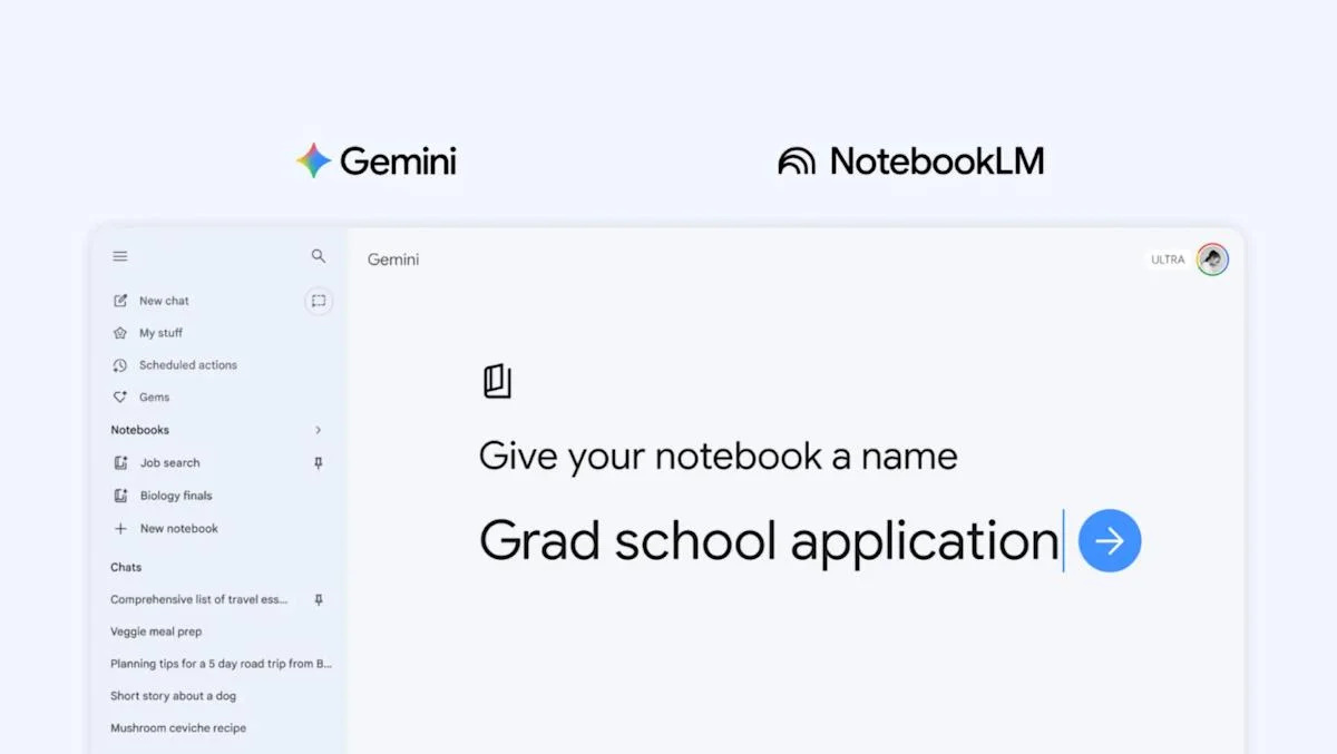 NotebookLM Goes Native in Gemini, Creating Notebooks Inside Google’s Chatbot