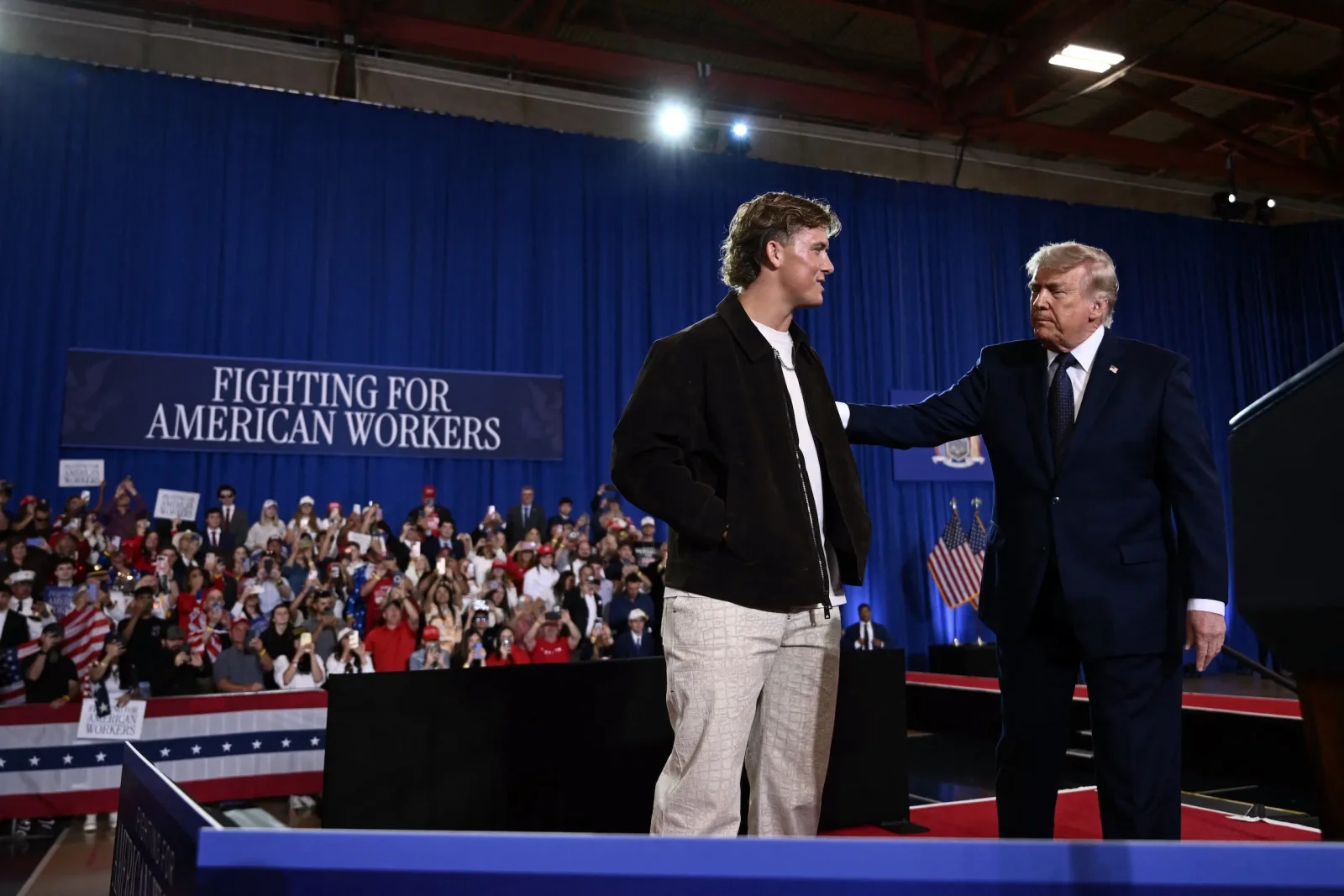 Giants QB Dart Sparks Conversation by Attending Trump Rally