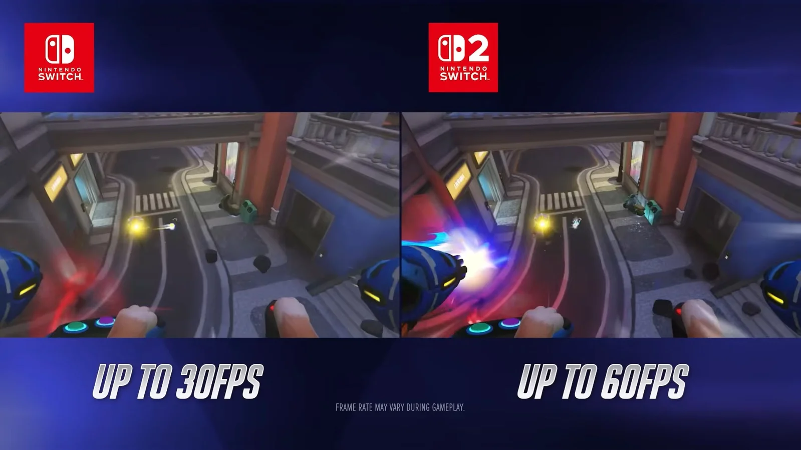 Overwatch on Switch 2 shows 60 FPS boost and improved visuals in Blizzard's official comparison