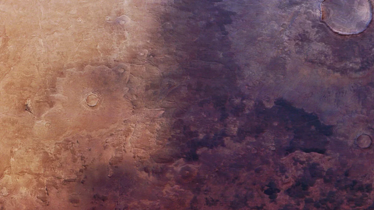 Mars Express Spots Dark Ash Creeping Across the Red Planet