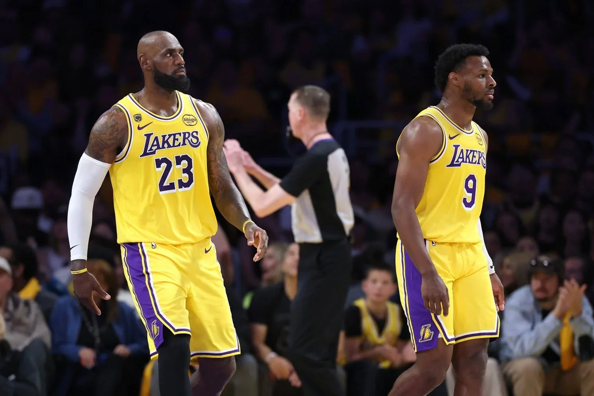 Lakers' LeBron and Bronny Make Playoff History Together