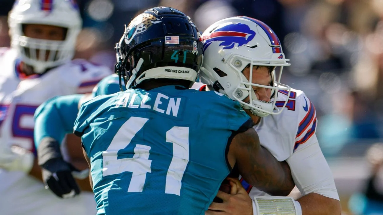 "Josh Allen Showdown: Bills' QB Faces Jaguars' Namesake Again"