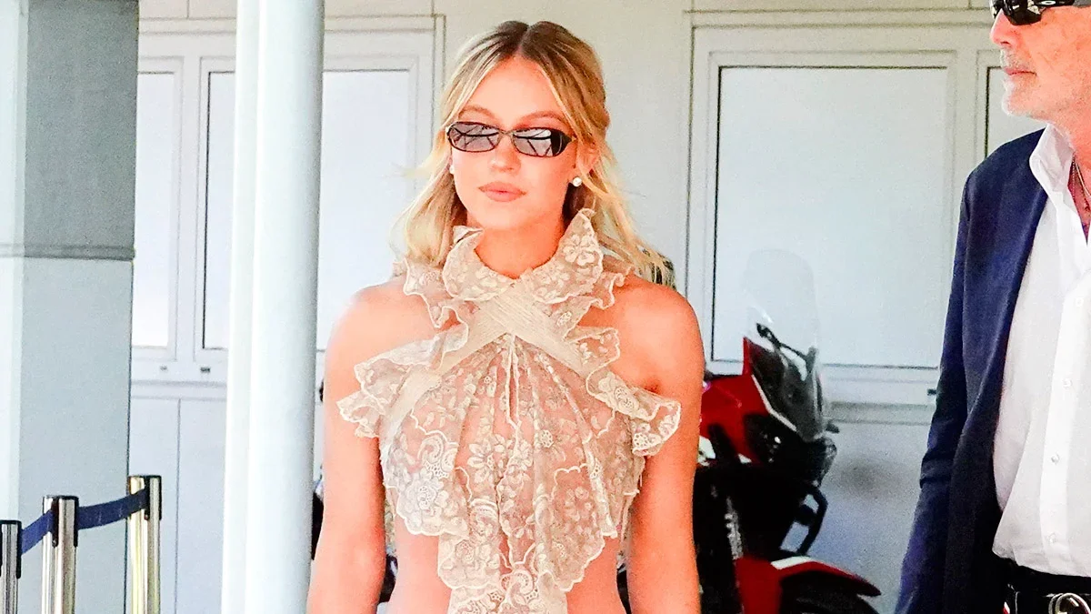 Sydney Sweeney Shines in Sheer Look and Clear Shoes on Venice Arrival