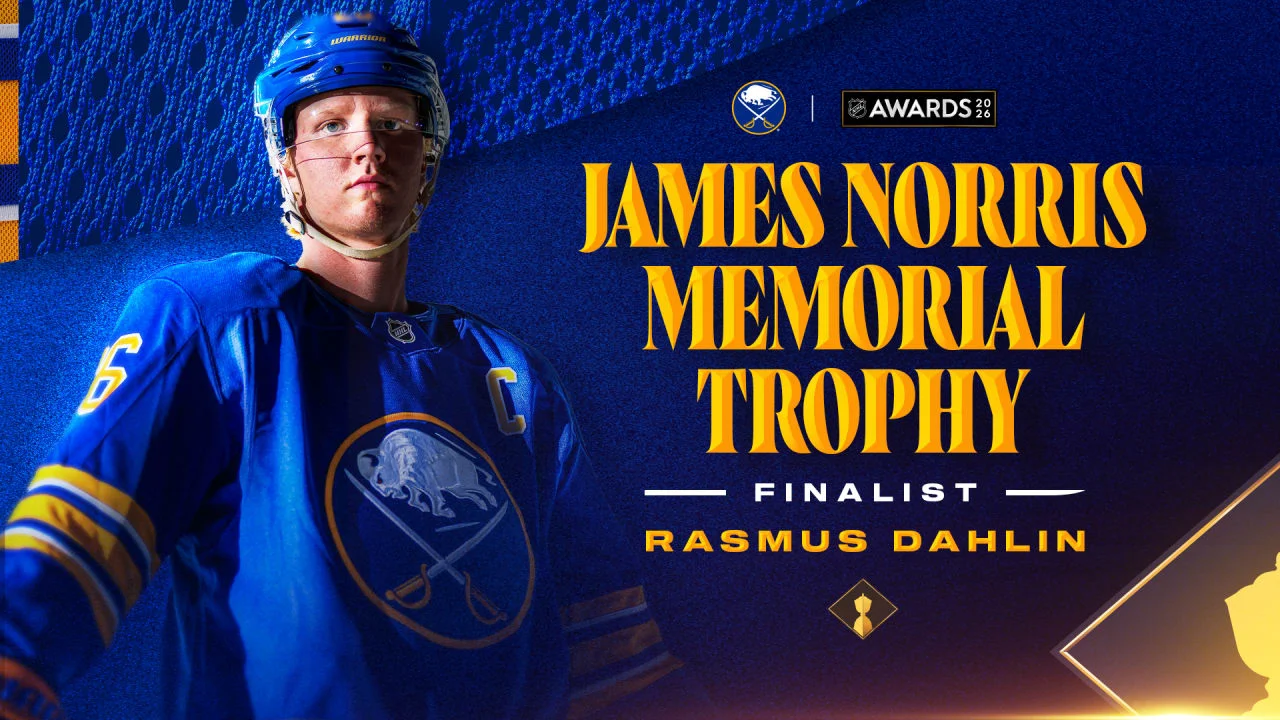 Dahlin Named Norris Finalist as Sabres Chase Historic First