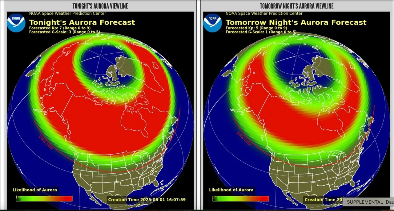 Northern Lights Might Shine Across Multiple U.S. Regions Tonight