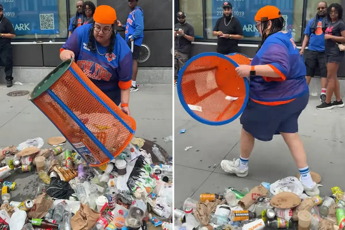 Knicks Trash-Can Theft Sparks Viral Outcry in NYC