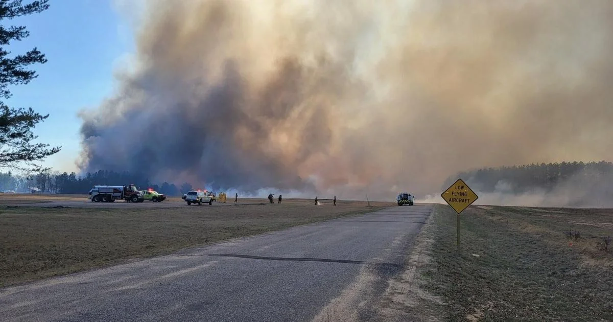 Necedah Wildfire Contained, Evacuations Continue Overnight.
