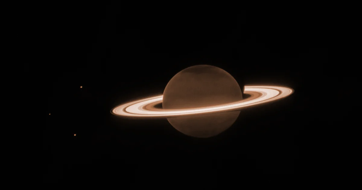 "Webb Telescope Reveals Stunning New Image of Saturn's Radiant Rings"