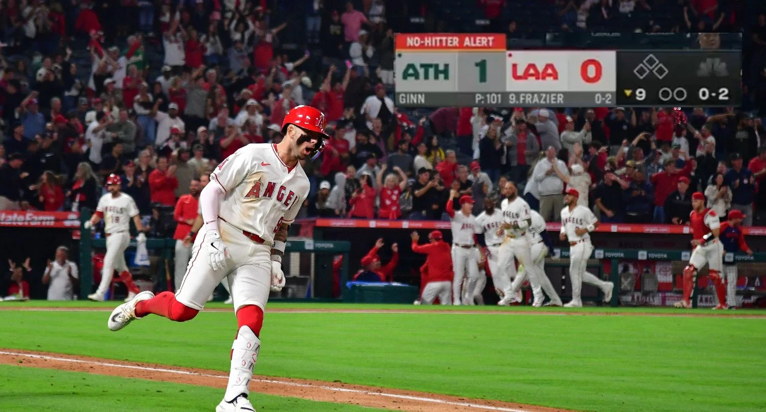 Neto's Walk-off Lifts Angels After Ginn's No-Hitter Bid Ends in Anaheim