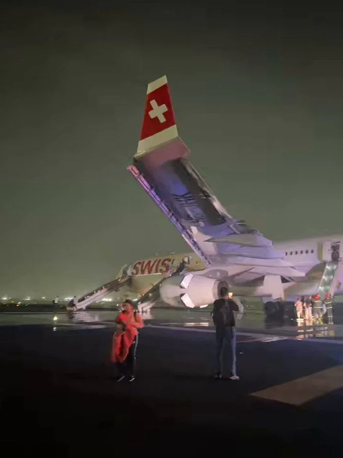 SWISS Flight LX147 Evacuates After Engine Fire at Delhi Airport