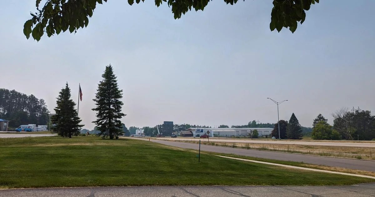 Hazy air quality alerts issued across Midwest and Northeast.