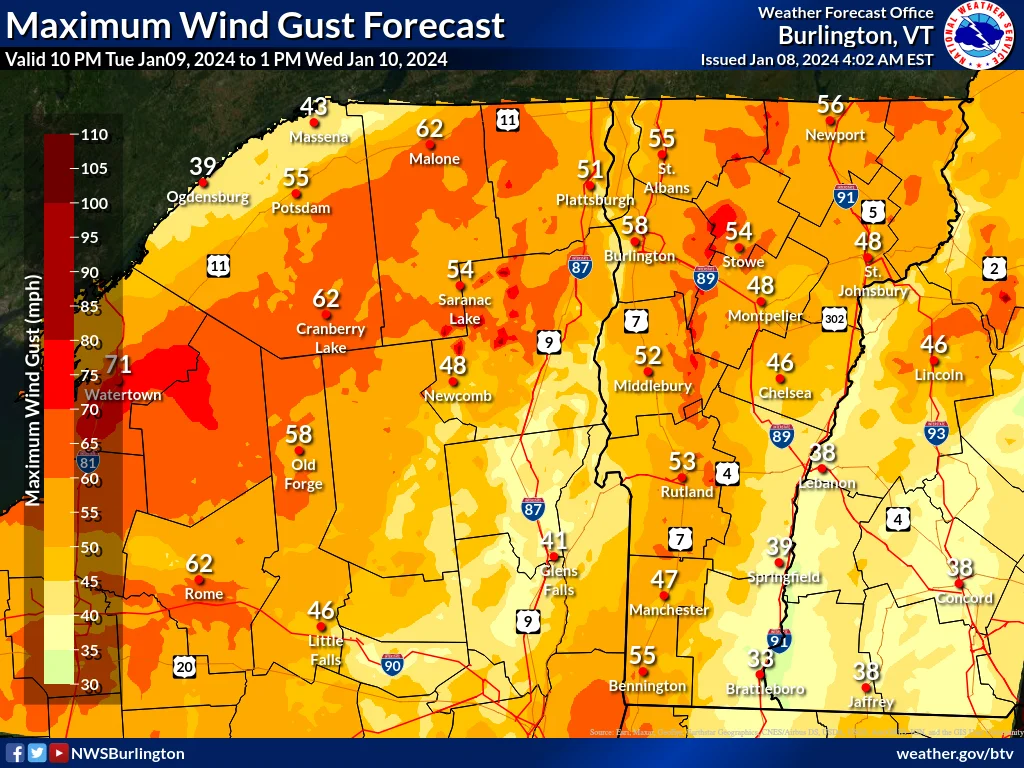 Vermont Braces for High Winds, Heavy Snow, and Power Outages