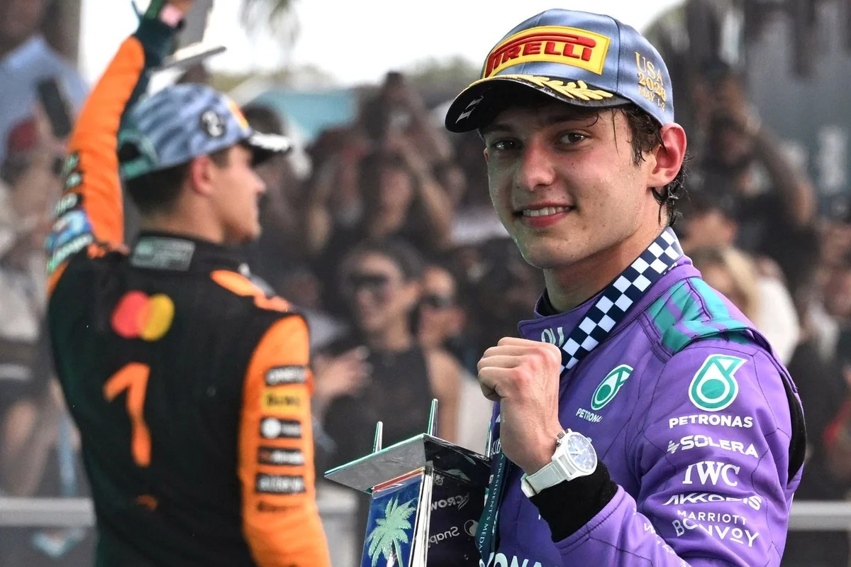 Antonelli leads Miami thriller as McLaren climbs the ladder