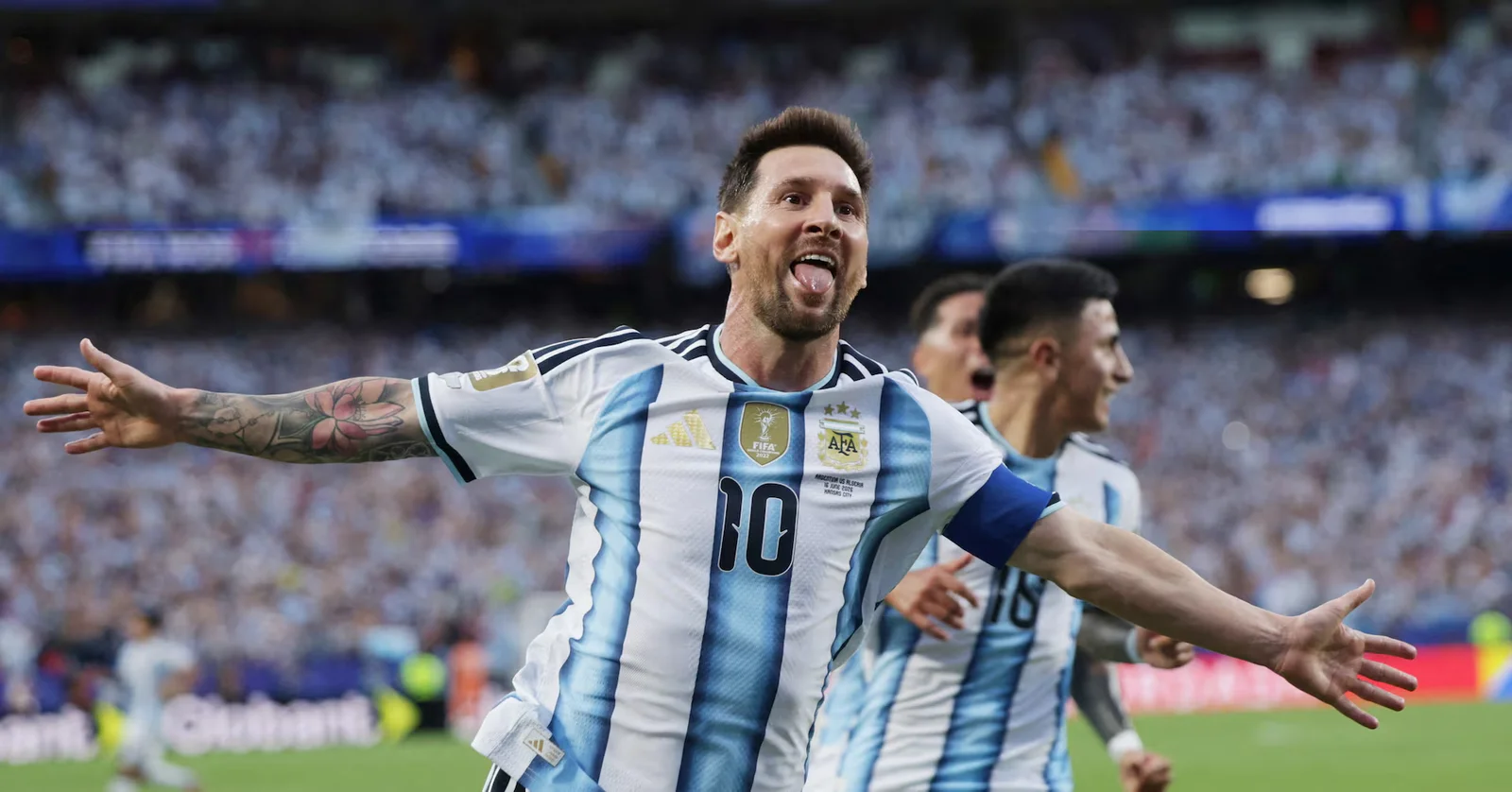 Messi's legendary hat-trick seals record-tying win for Argentina