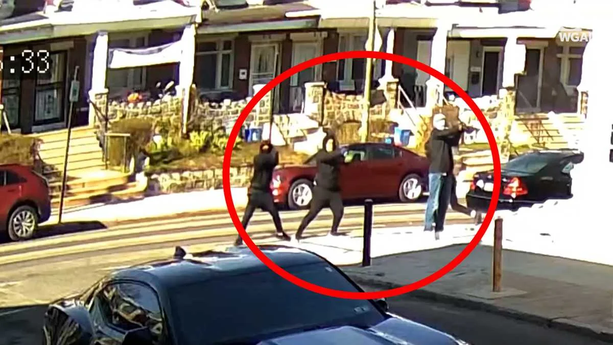 Surveillance video shows 3 teens injured in Philadelphia shooting