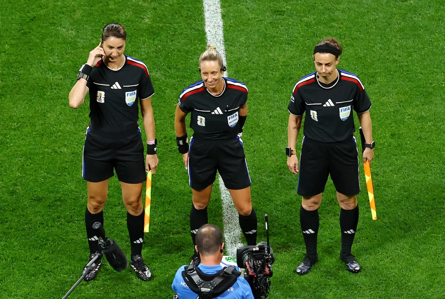 American women break ground as first all-women referees on men's World Cup stage