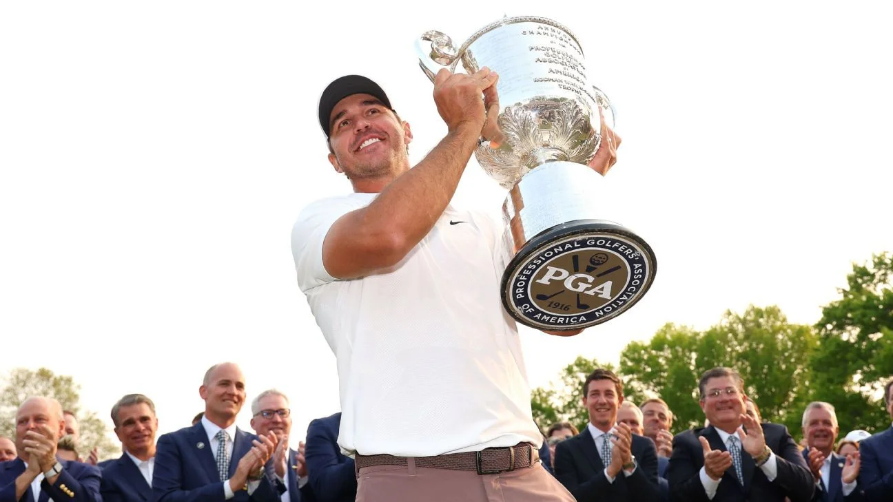 Brooks Koepka Claims 5th Major Title in Rainy PGA Championship Win.