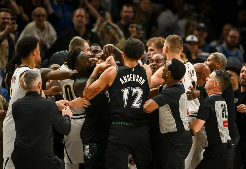 Jokic ejected after late confrontation with McDaniels as Nuggets lose Game 4
