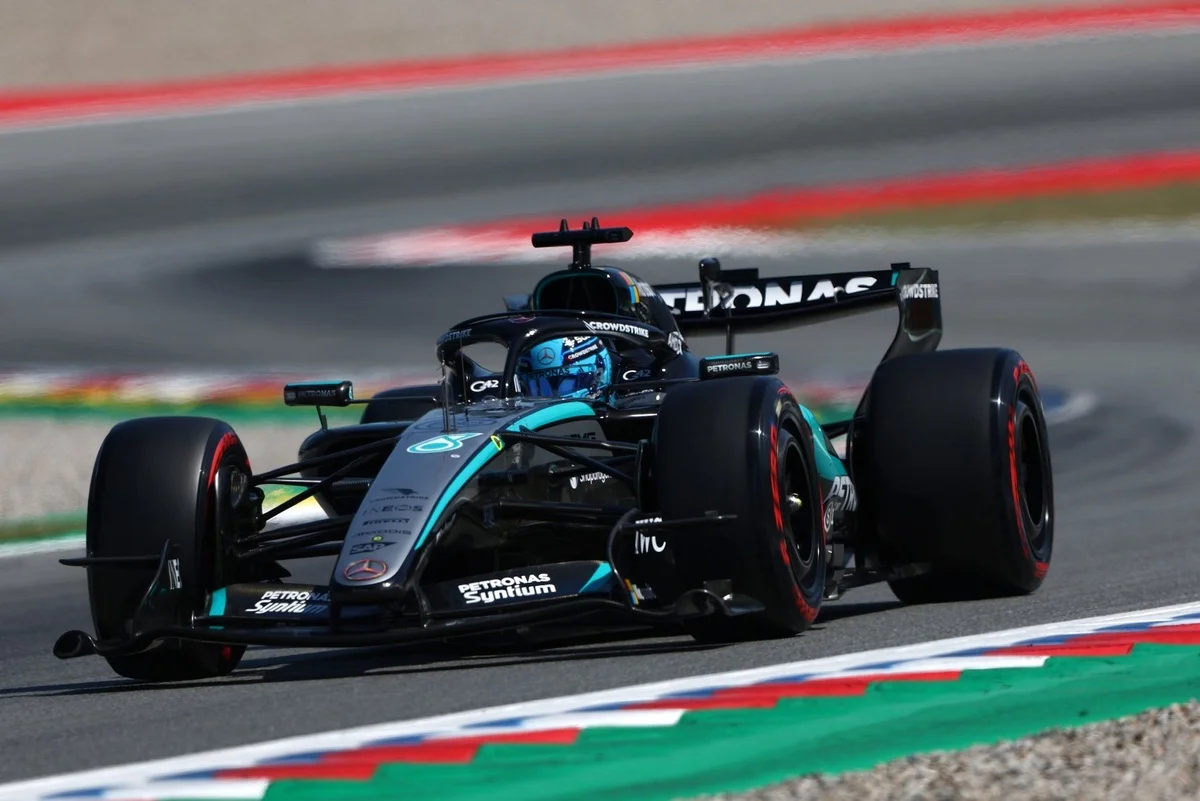 Russell secures Barcelona pole as Leclerc crash reshapes qualifying