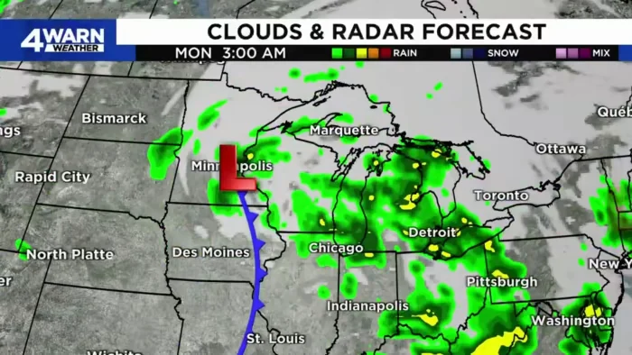 Weekend Weather Update: Spotty Showers and Storm Chances in Metro Detroit