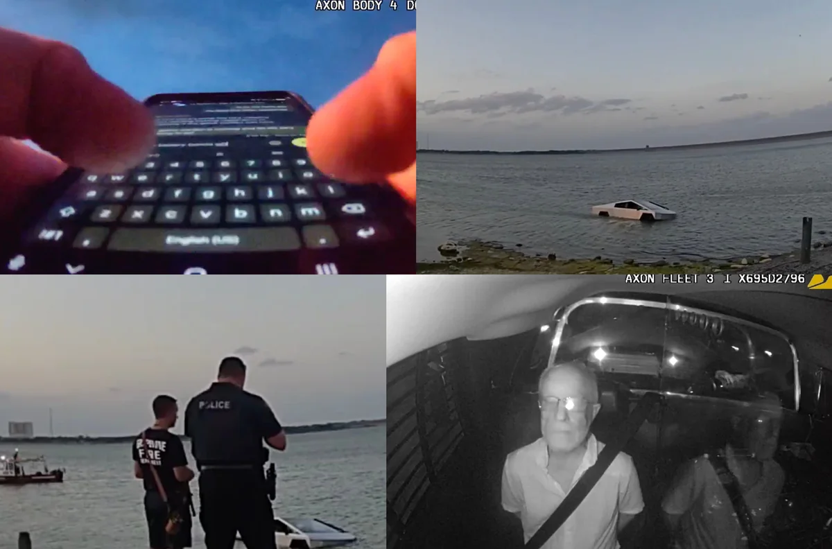 Texas Cybertruck Submerges in Grapevine Lake During Wade-Mode Test