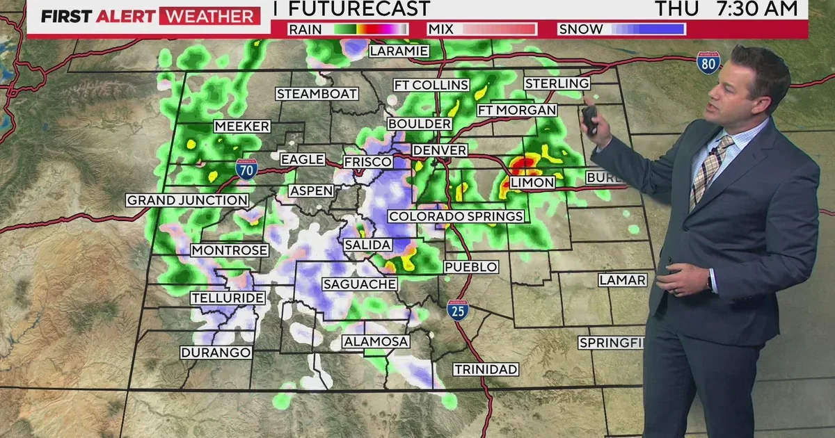 Severe storms threaten Colorado with damaging hail and wind.