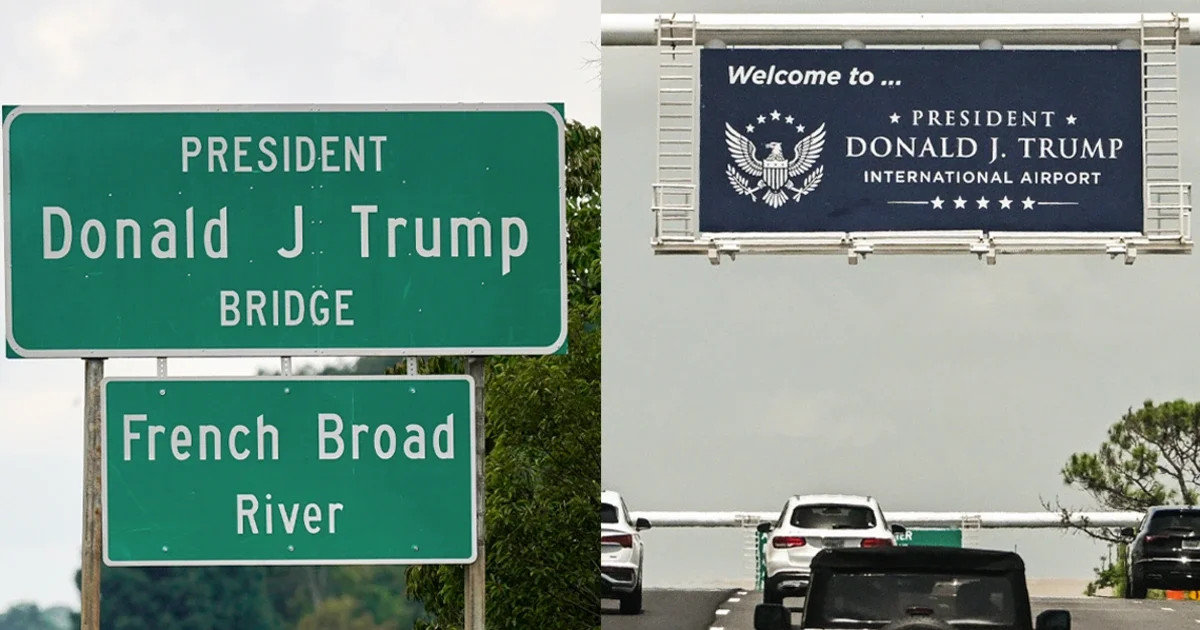 Trump earns two public renamings in one day: a Florida airport and a Tennessee bridge