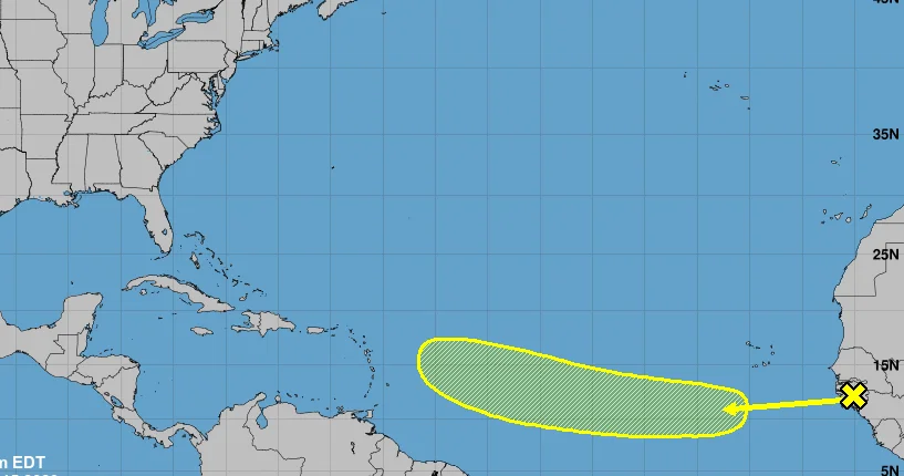 Tropical Wave from Africa Being Monitored by Hurricane Forecasters
