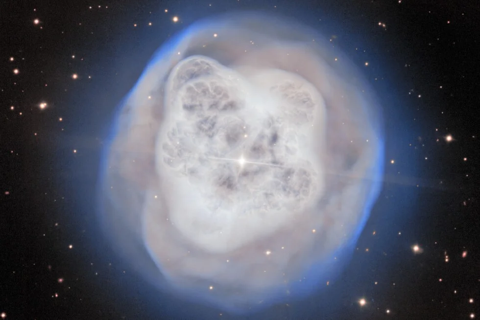 Swan Song of a Star: Crystal Ball Nebula Revealed by Telescope