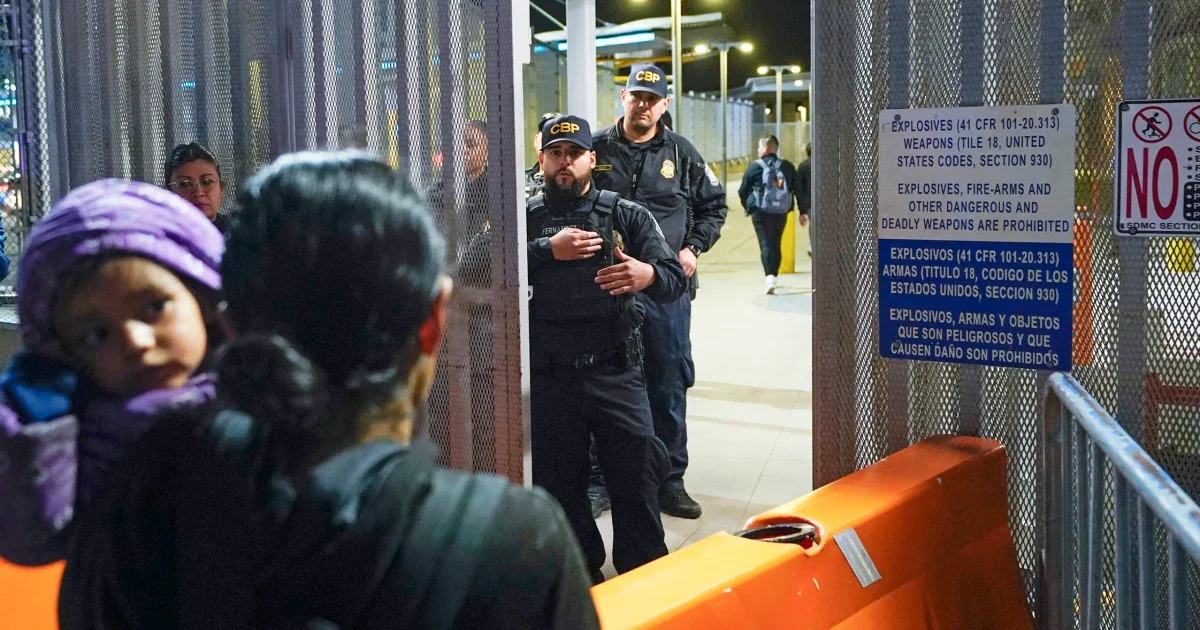 Title 42 expiration leads to decrease in undocumented migrant crossings at US-Mexico border.