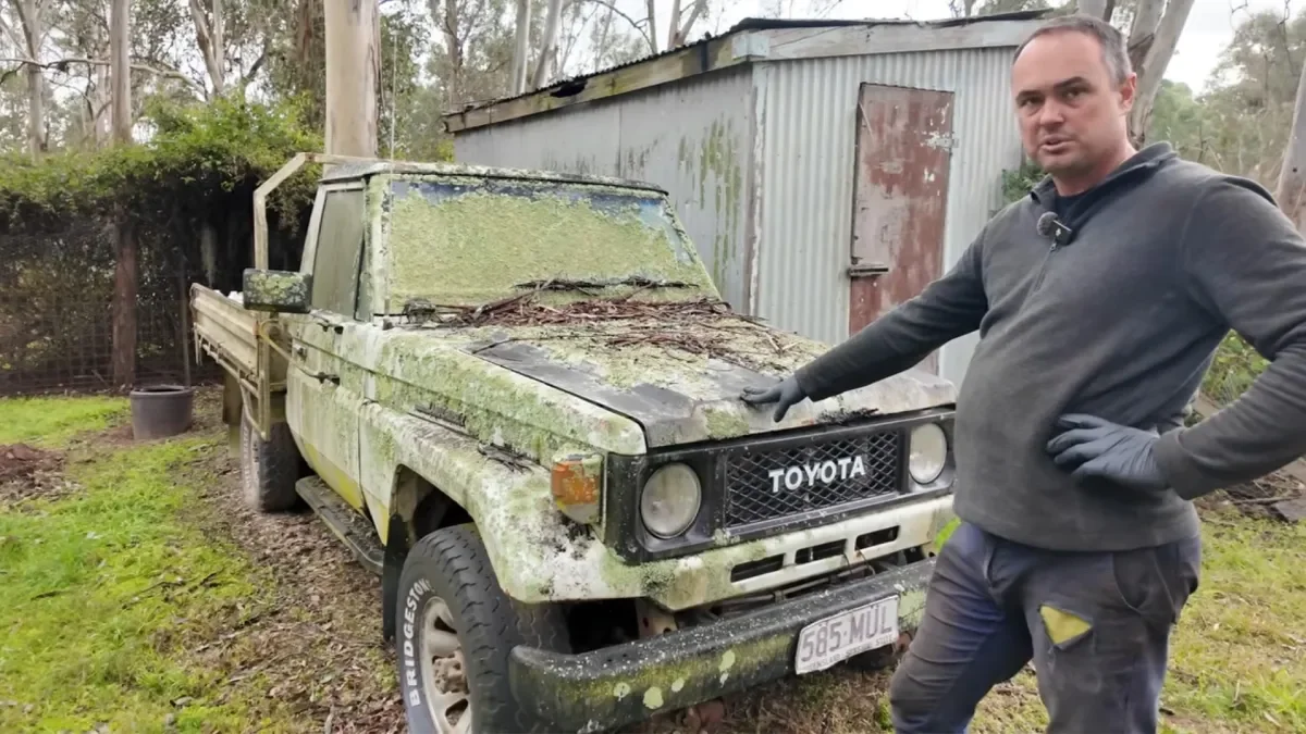 Moss-Covered Land Cruiser Delivers a Start After Years Idle