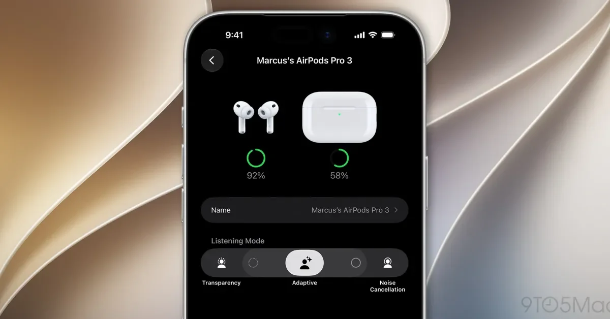 iOS 27 beta 3 adds tweakable AirPods Adaptive mode intensity