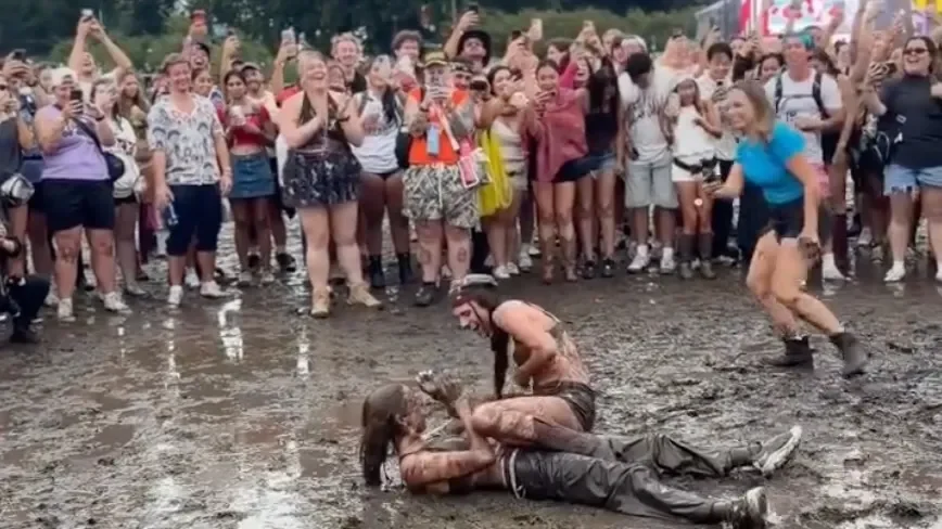 Rain-Soaked Lollapalooza 2026 Breeds Spontaneous Mud-Wrestling Event