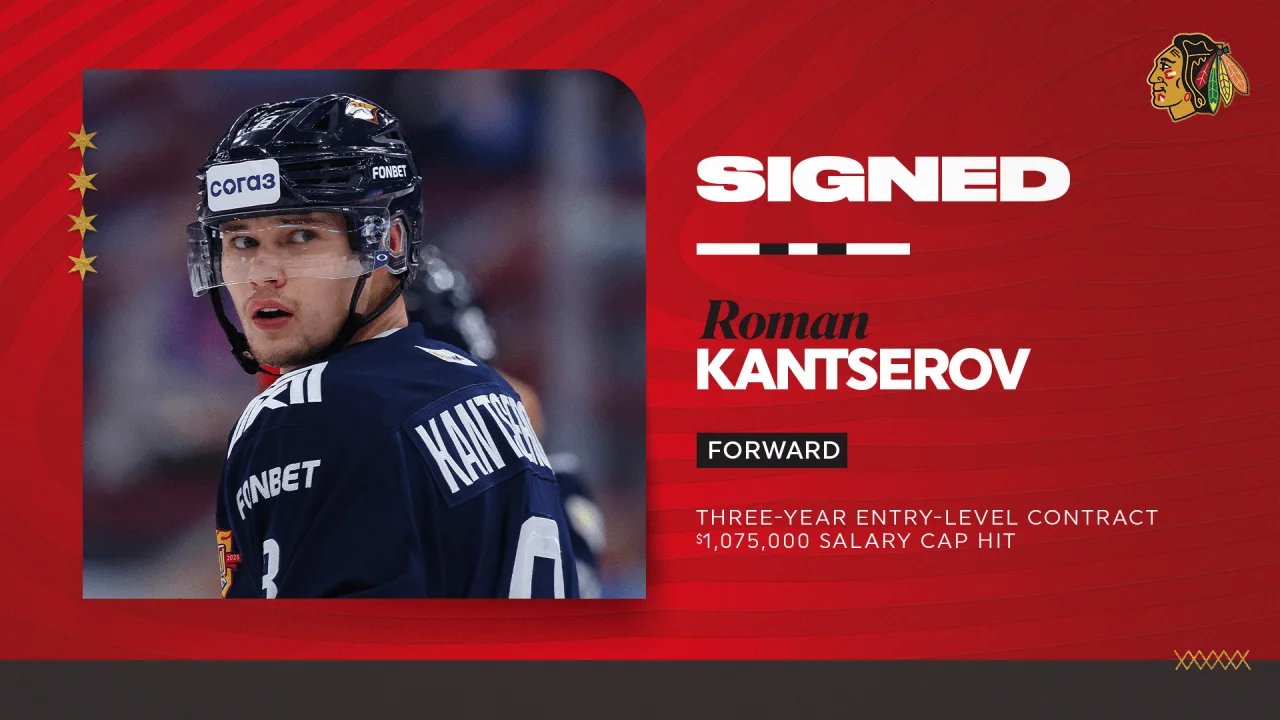 Blackhawks Sign Kantserov to Three-Year Entry-Level Contract After Stellar KHL Season