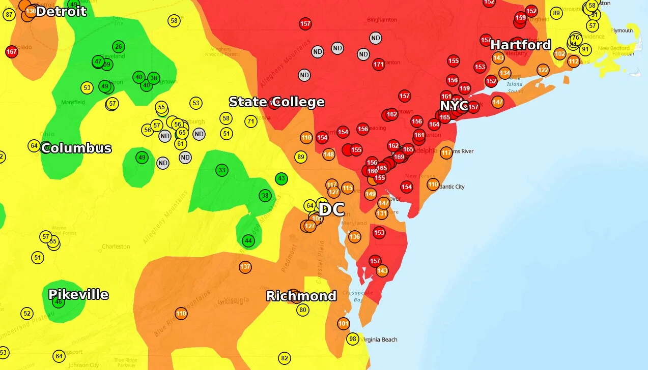 Improving Air Quality and Storm Chances Ahead