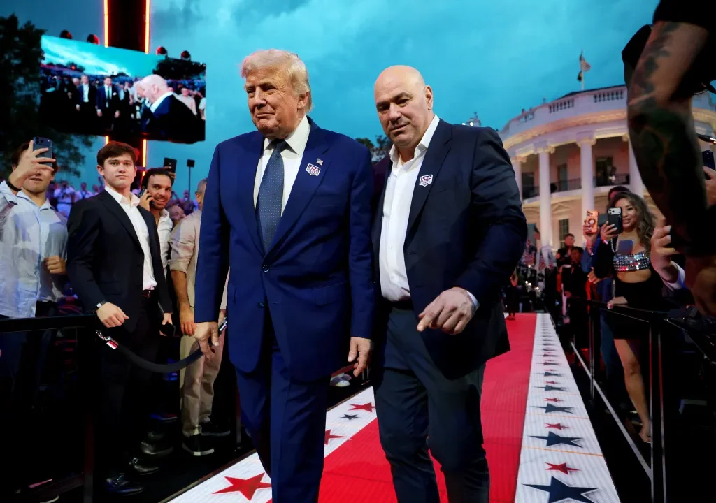 Trump, White House Host Outdoor UFC Night as Storms Loom