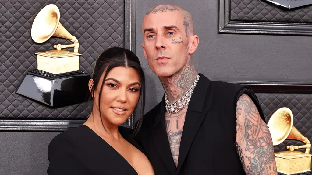 Kourtney Kardashian Announces Pregnancy with Travis Barker.