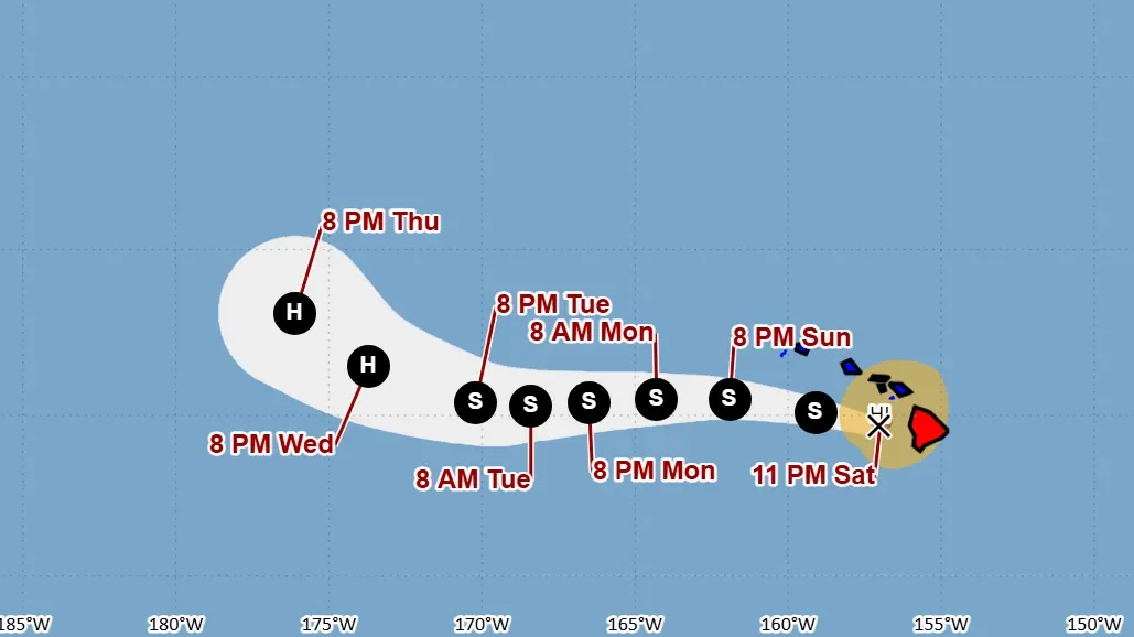 Hawaii Braces for Lala as Tropical Storm Triggers Flooding, Outages and Travel Disruptions