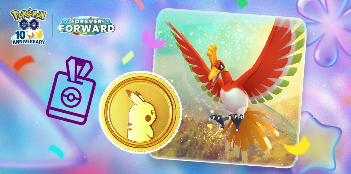July 2026 GO Pass unlocks Ho-Oh and Deluxe perks with 10th Anniversary bonuses