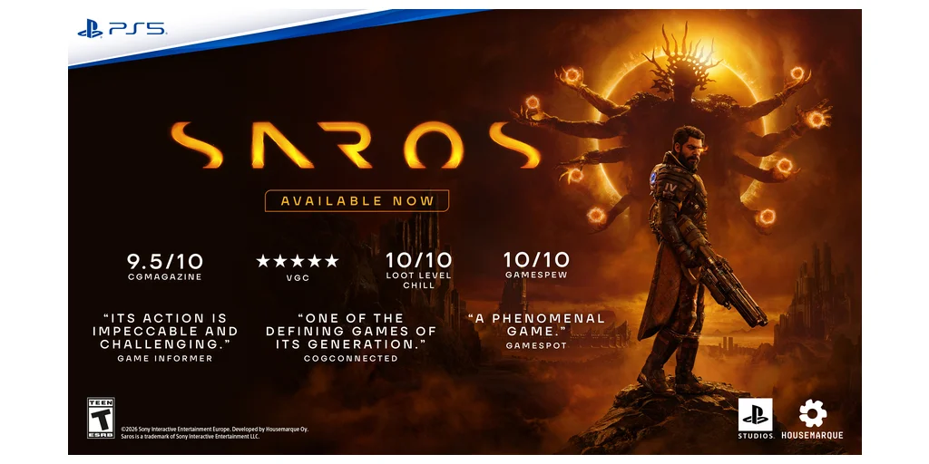 SAROS Debuts Worldwide on PS5 with Perma-Progress and Neon Bullet Ballet