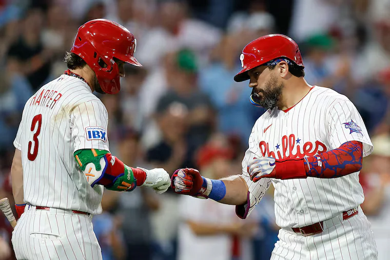 Harper, Schwarber pace Phillies' 15-3 rout of Mets with cycle and triple-homer night